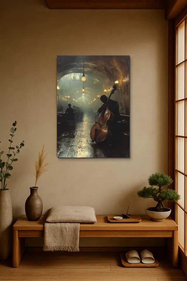 Living Room Japandi Shoji Screen