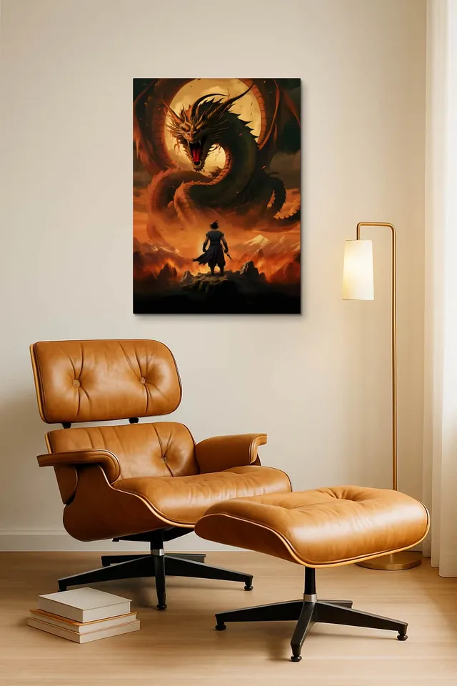 Living Room Okuma Caramel Eames Lounge