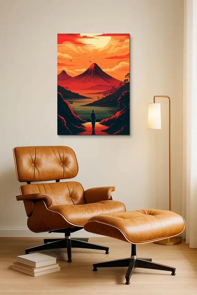 Living Room Okuma Caramel Eames Lounge