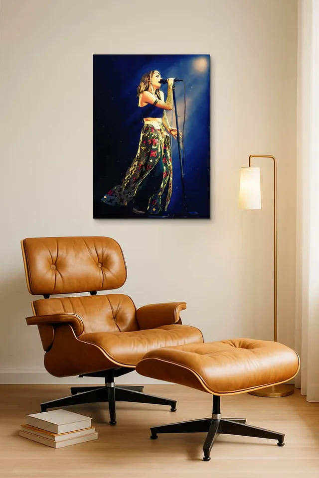 Living Room Okuma Caramel Eames Lounge