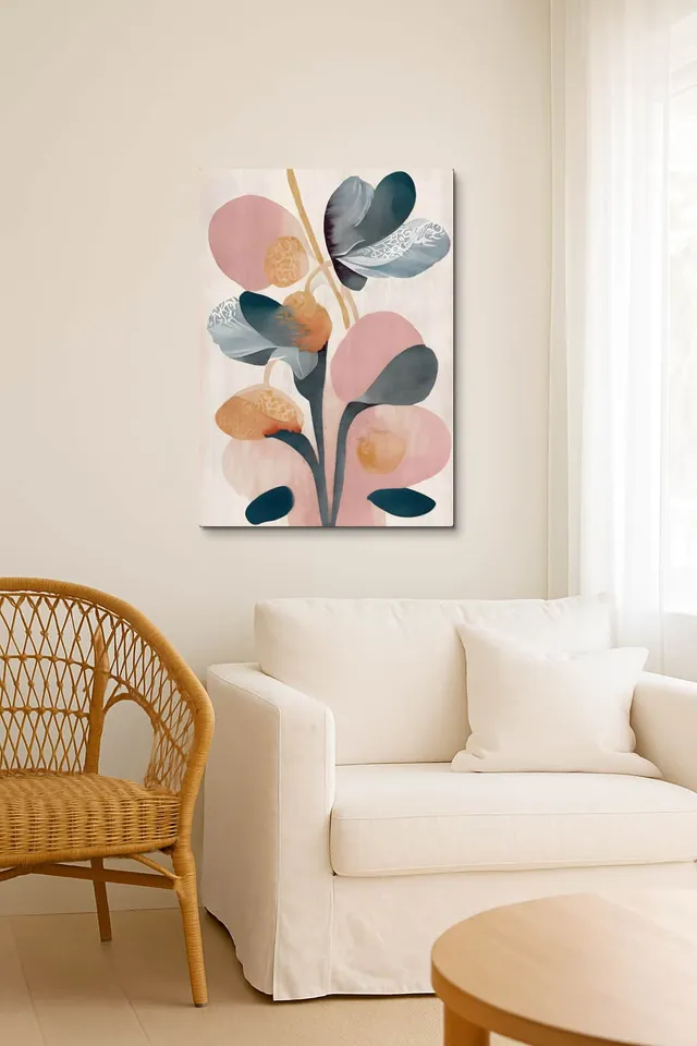 Living Room Salon Coastal Rattan Airy