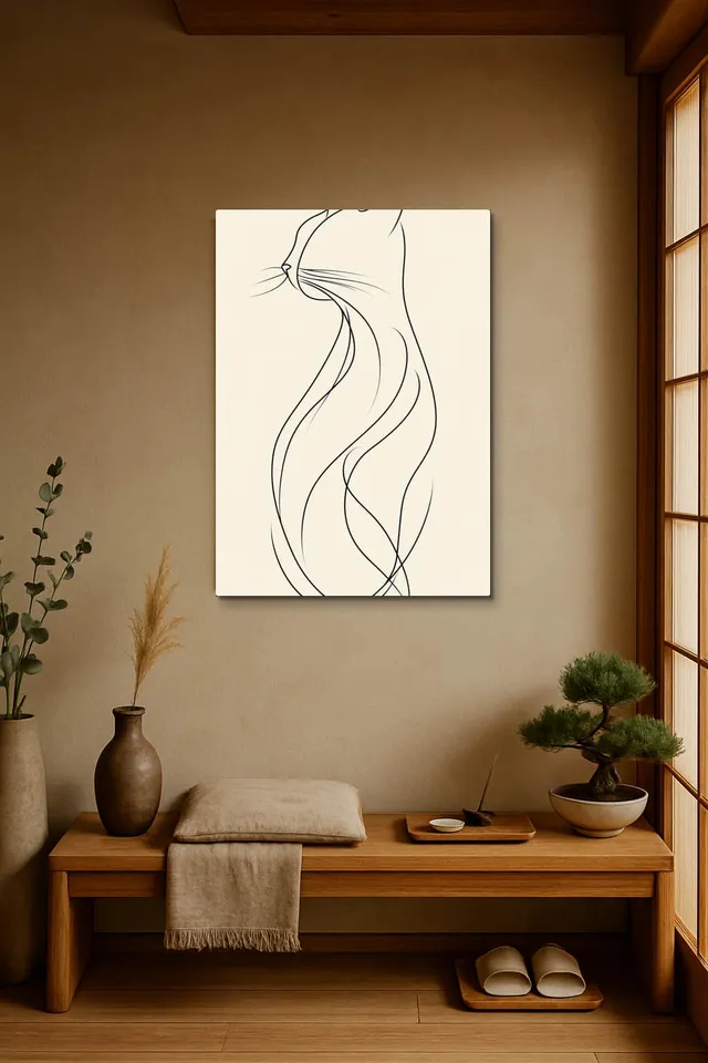 Living Room Japandi Shoji Screen