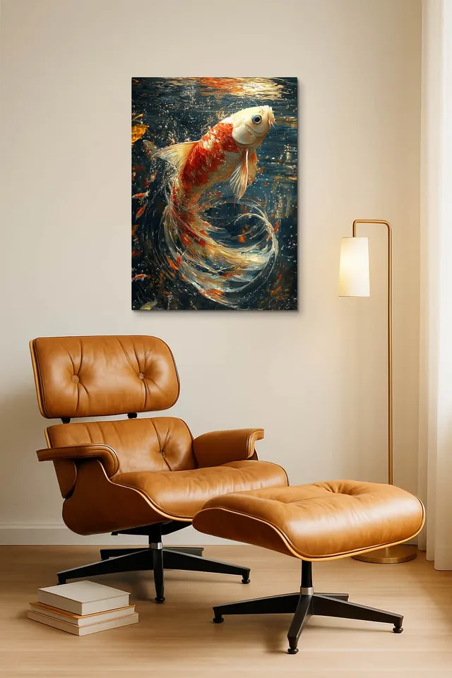 Living Room Okuma Caramel Eames Lounge
