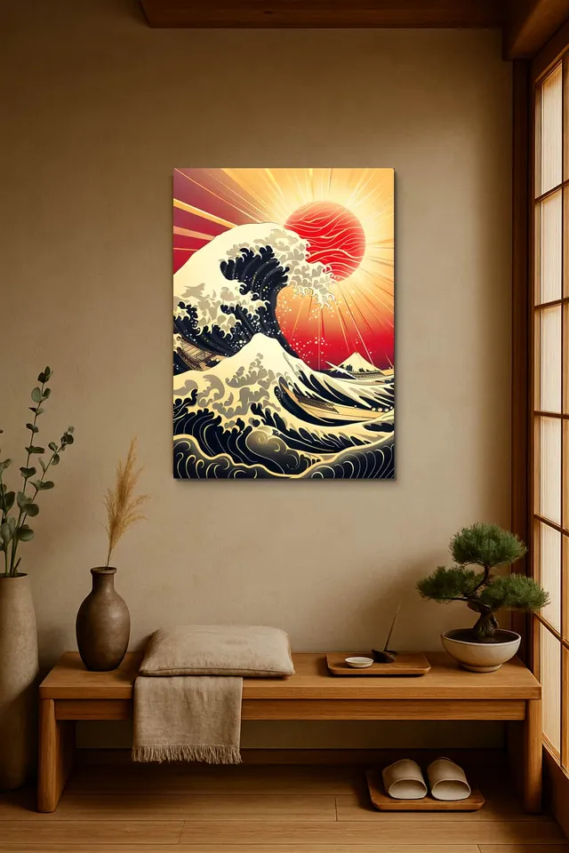 Living Room Japandi Shoji Screen