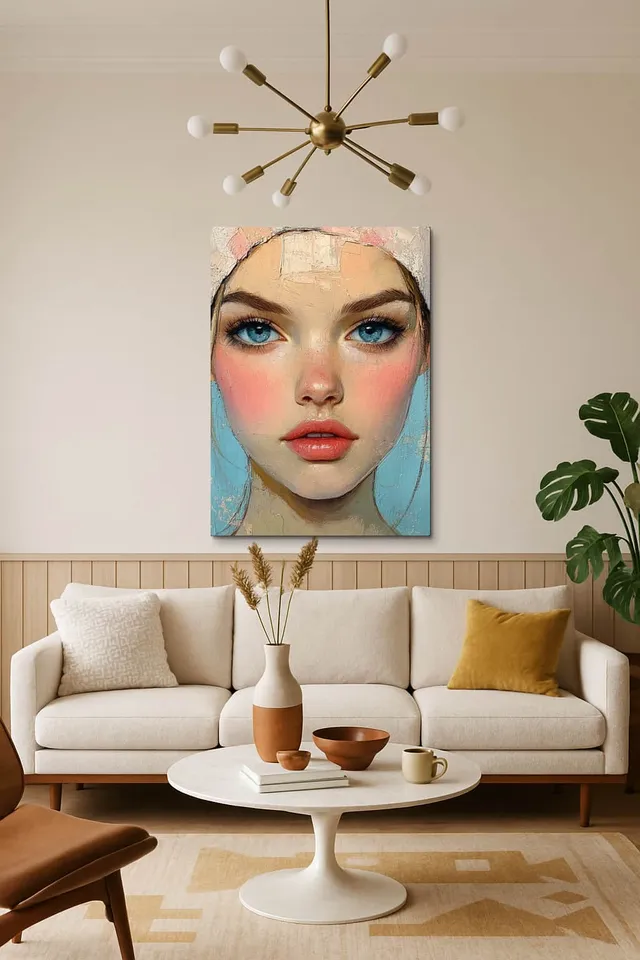 Living Room Salon Decor Mid Century Walnut Sputnik
