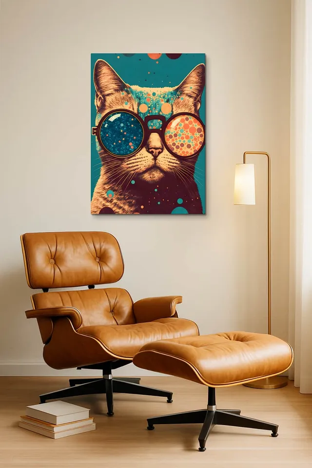 Living Room Okuma Caramel Eames Lounge