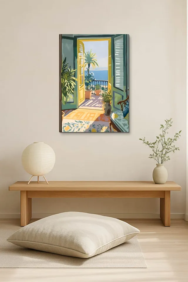 Living Room Salon Japandi Bright Corner