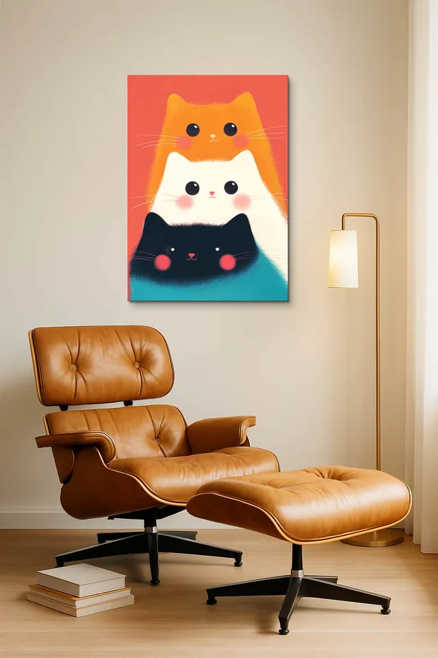 Living Room Okuma Caramel Eames Lounge
