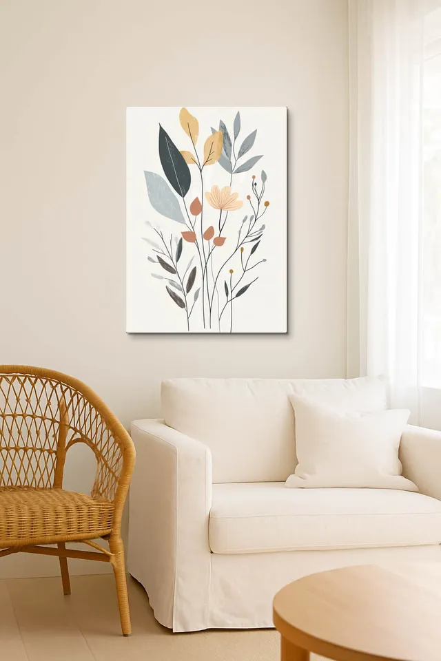 Living Room Salon Coastal Rattan Airy