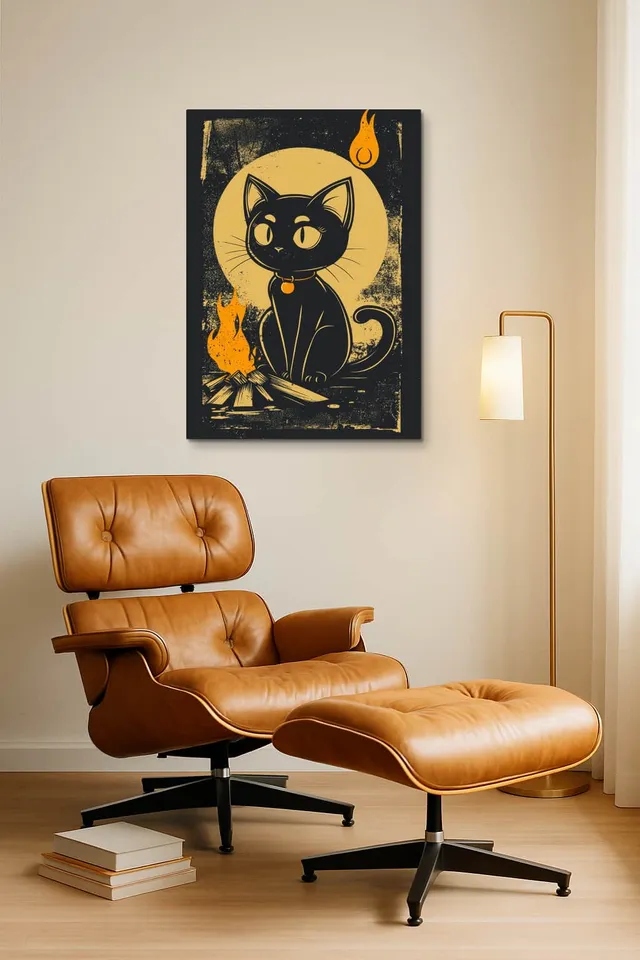 Living Room Okuma Caramel Eames Lounge