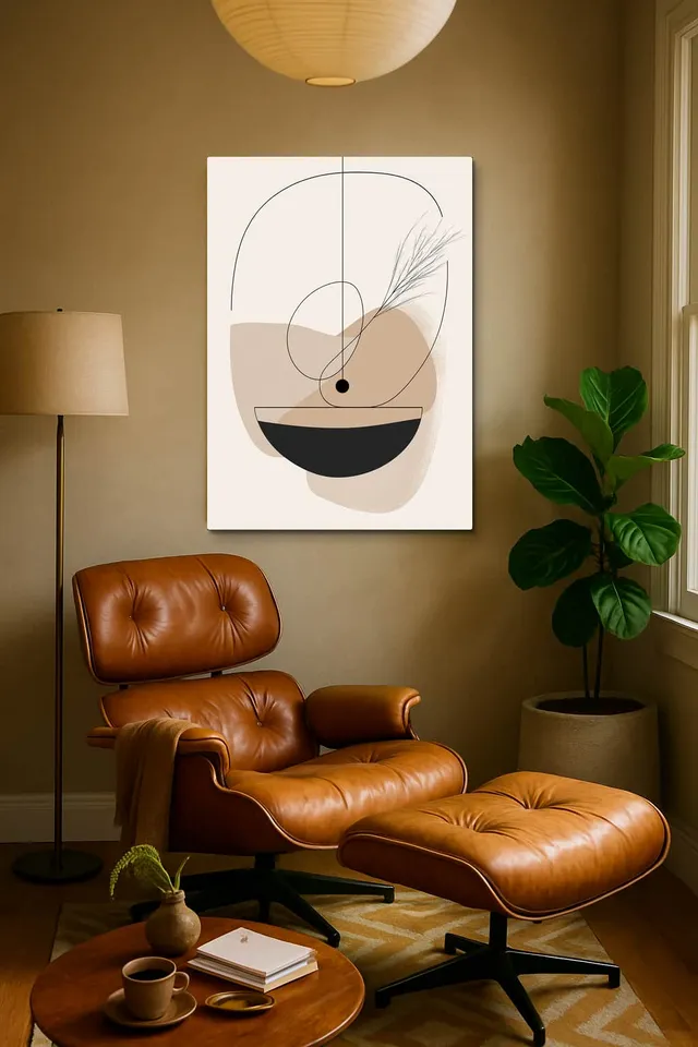 Living Room Calisma Midcentury Eames Corner