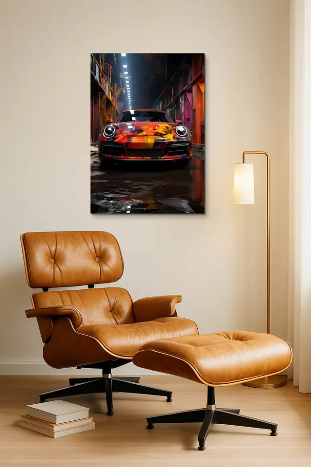 Living Room Okuma Caramel Eames Lounge