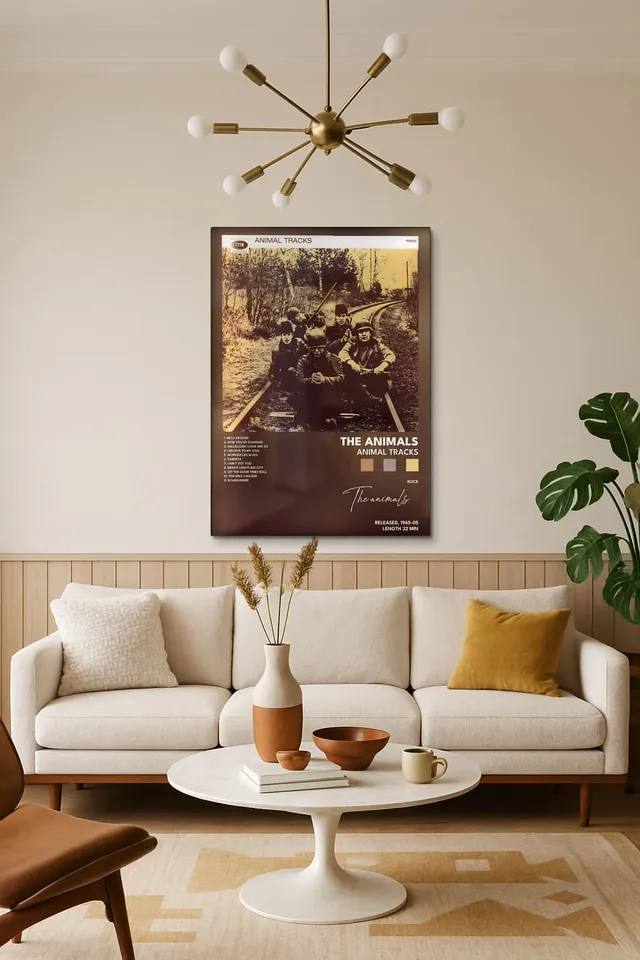 Living Room Salon Decor Mid Century Walnut Sputnik