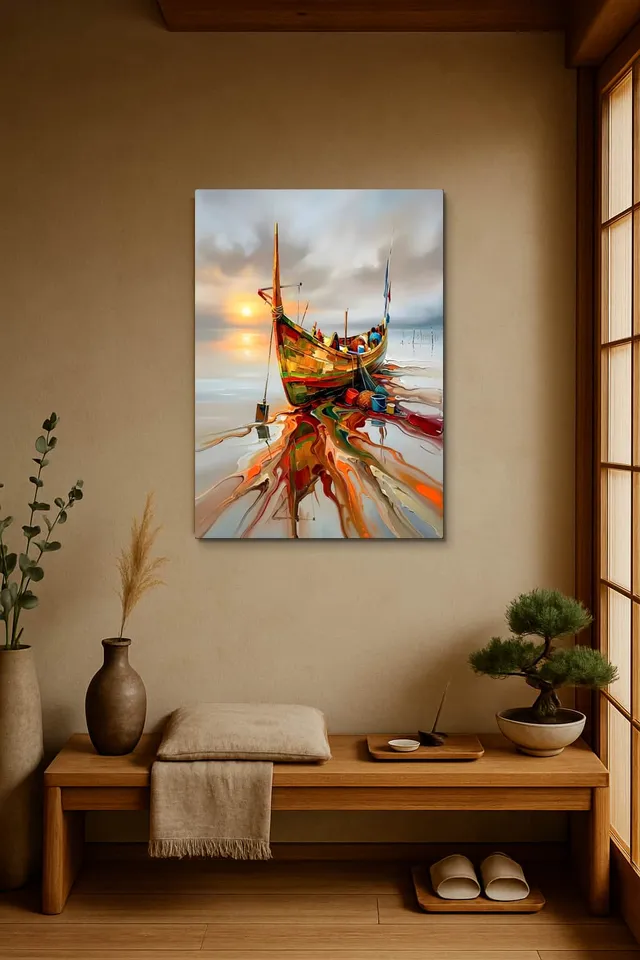 Living Room Japandi Shoji Screen