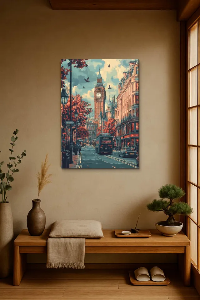 Living Room Japandi Shoji Screen