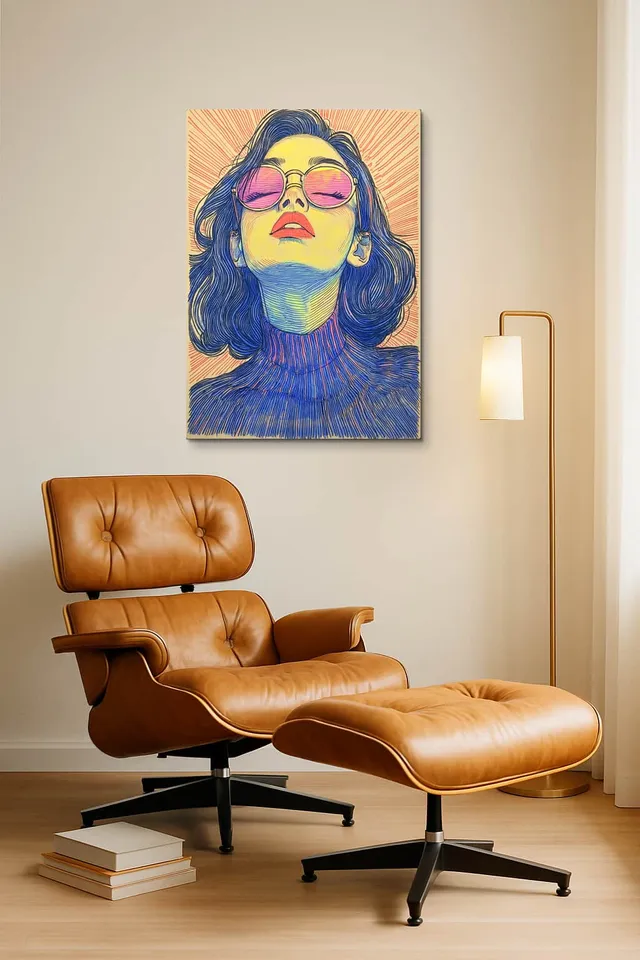 Living Room Okuma Caramel Eames Lounge
