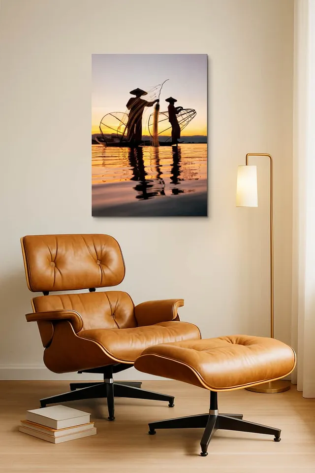 Living Room Okuma Caramel Eames Lounge