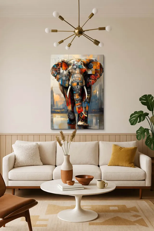 Living Room Salon Decor Mid Century Walnut Sputnik