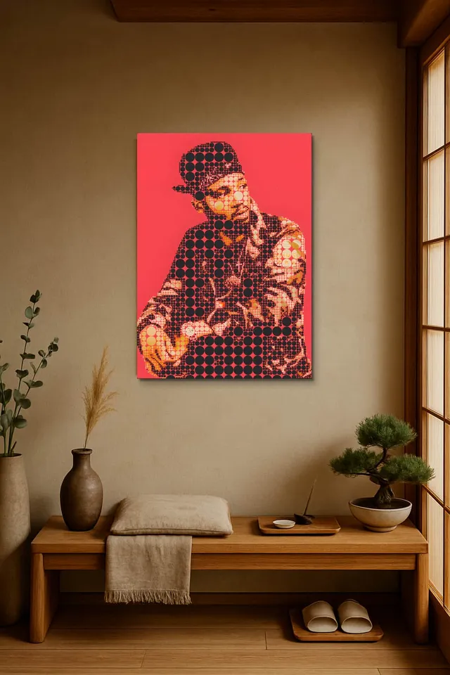 Living Room Japandi Shoji Screen