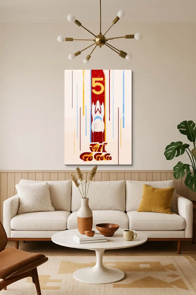 Living Room Salon Decor Mid Century Walnut Sputnik