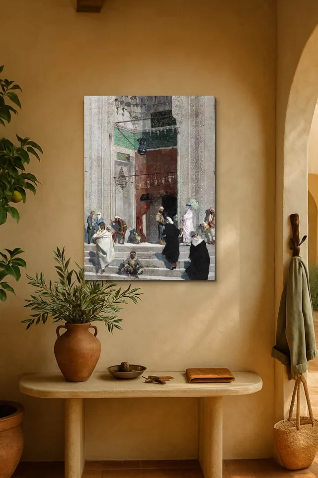 Living Room Entrance Mediterranean Arch