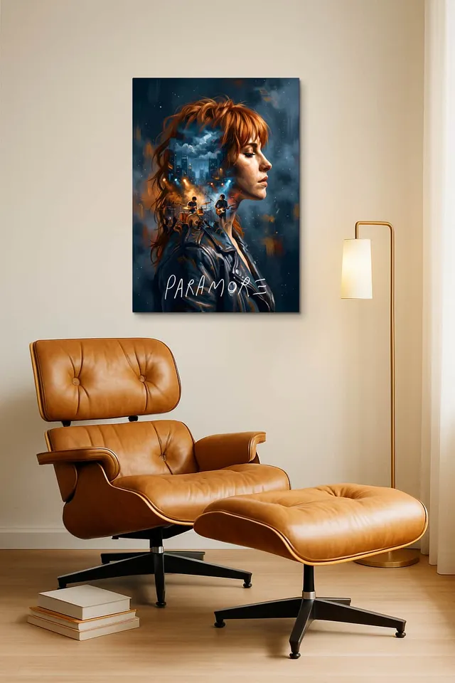 Living Room Okuma Caramel Eames Lounge