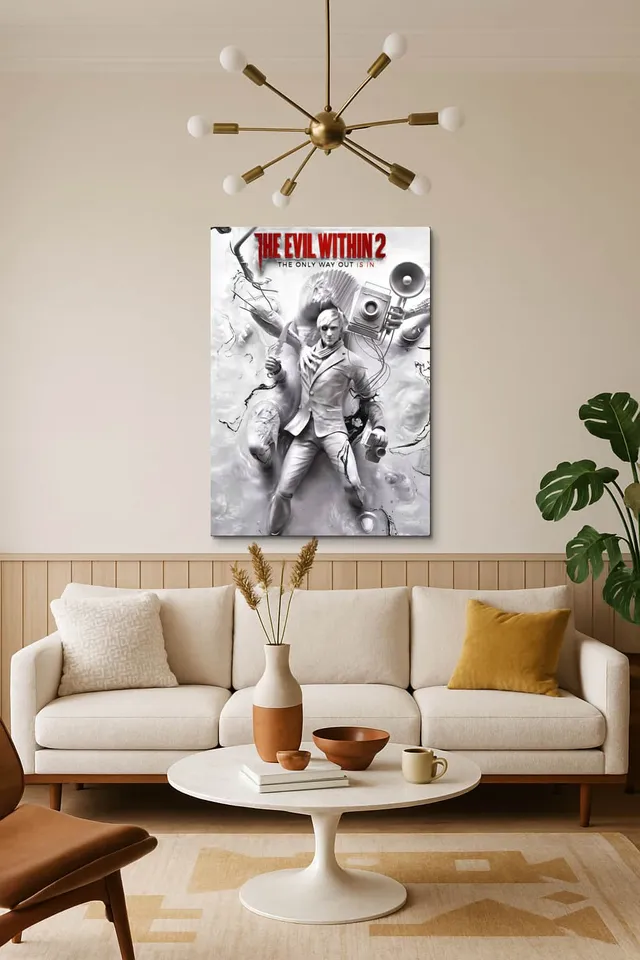 Living Room Salon Decor Mid Century Walnut Sputnik