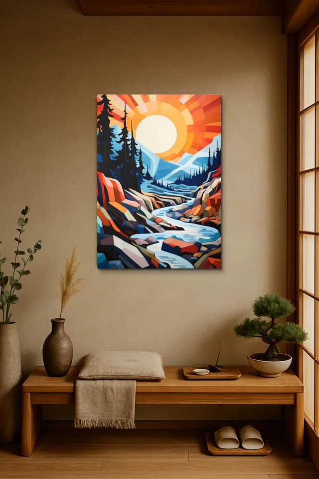 Living Room Japandi Shoji Screen