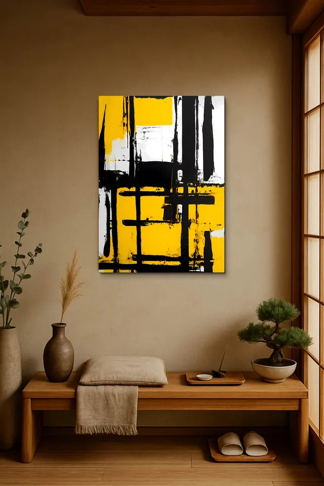 Living Room Japandi Shoji Screen