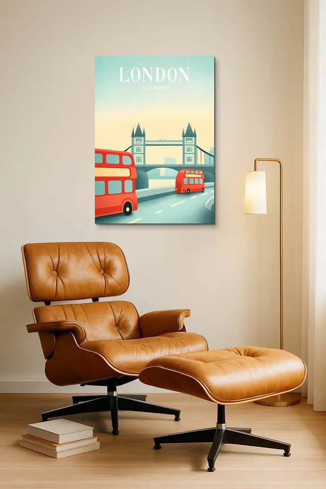 Living Room Okuma Caramel Eames Lounge