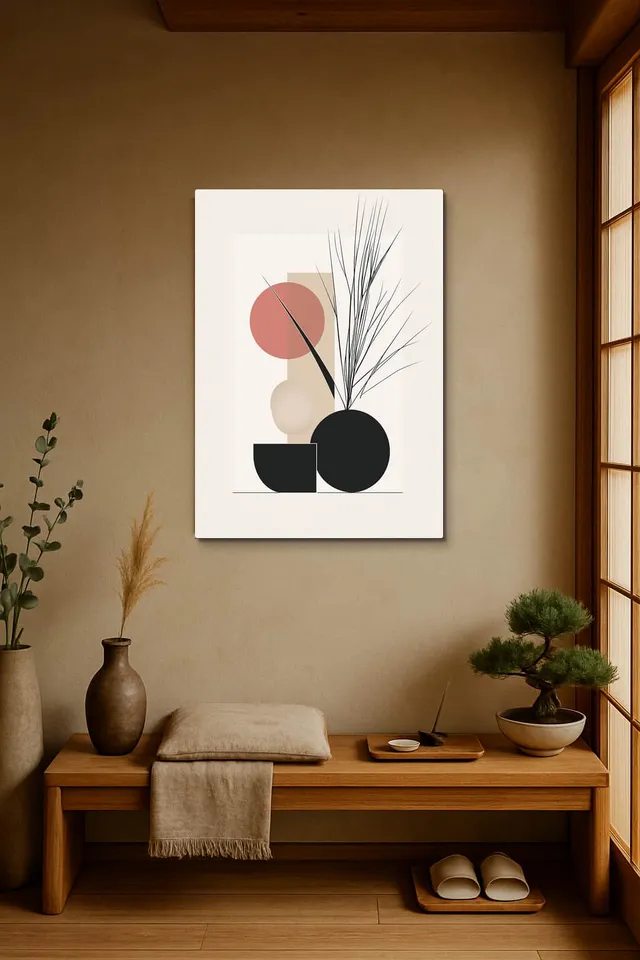 Living Room Japandi Shoji Screen