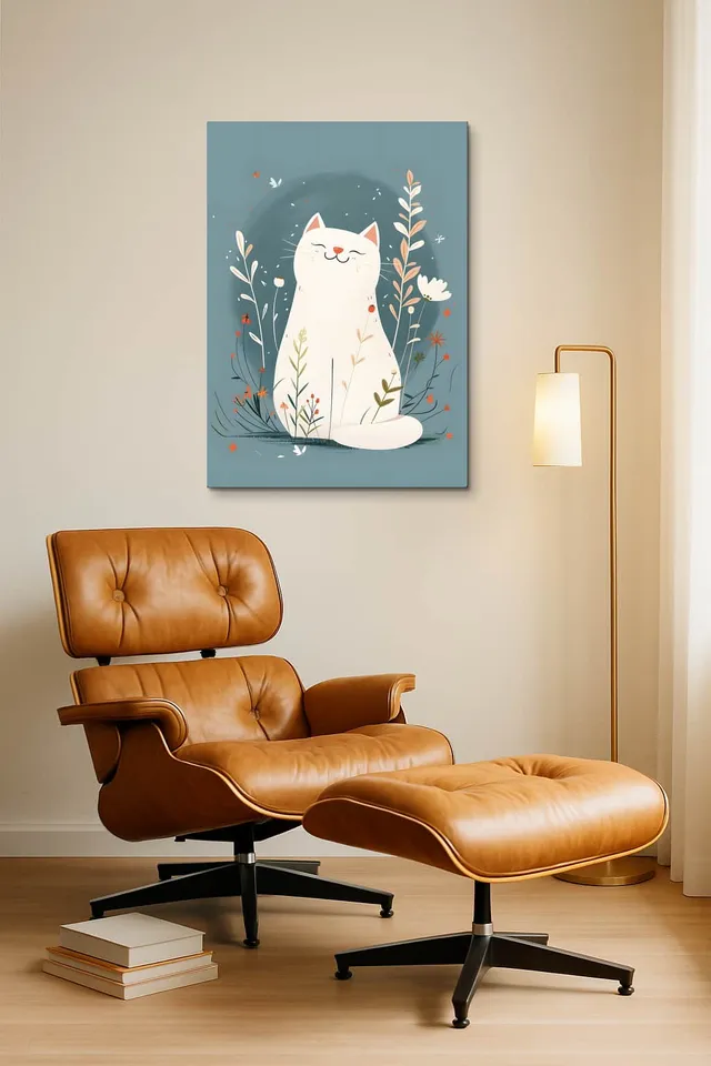 Living Room Okuma Caramel Eames Lounge