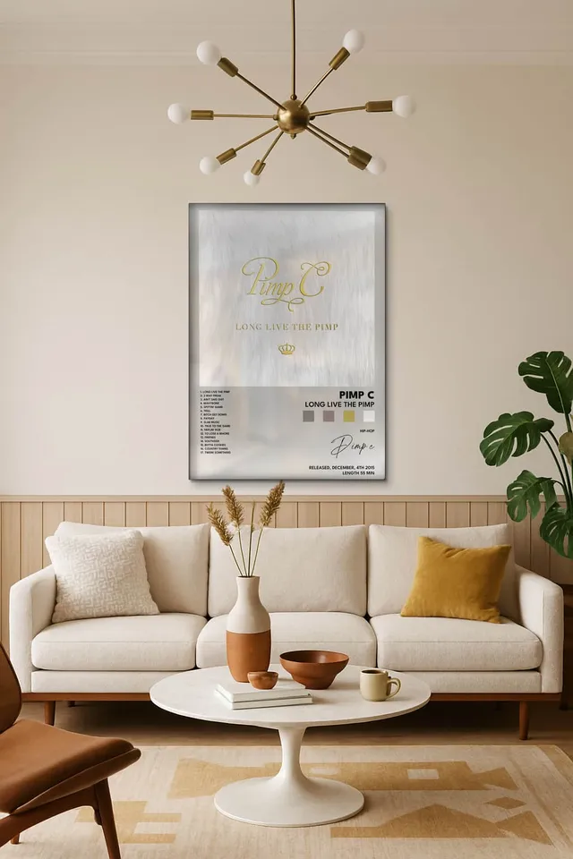 Living Room Salon Decor Mid Century Walnut Sputnik
