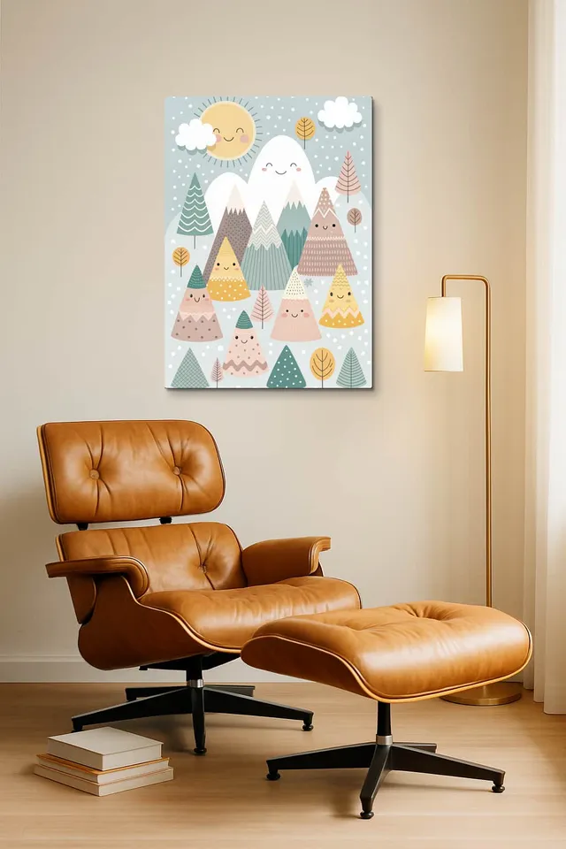 Living Room Okuma Caramel Eames Lounge