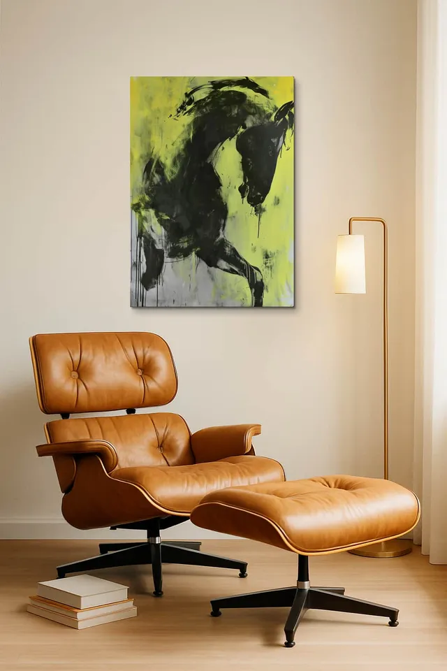 Living Room Okuma Caramel Eames Lounge