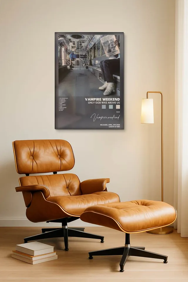Living Room Okuma Caramel Eames Lounge