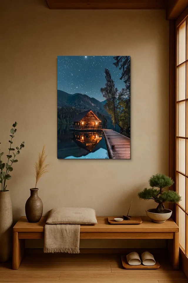 Living Room Japandi Shoji Screen