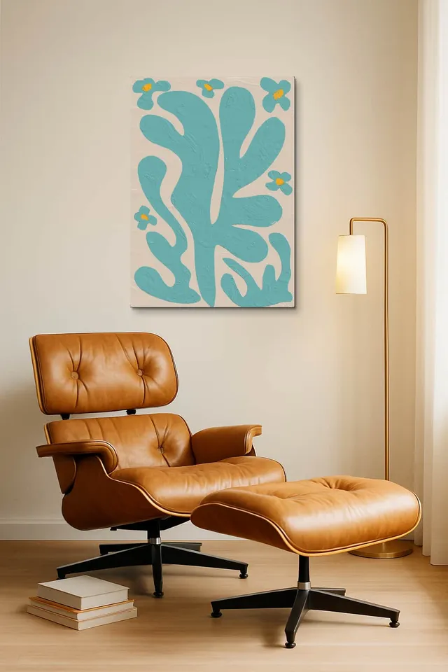 Living Room Okuma Caramel Eames Lounge