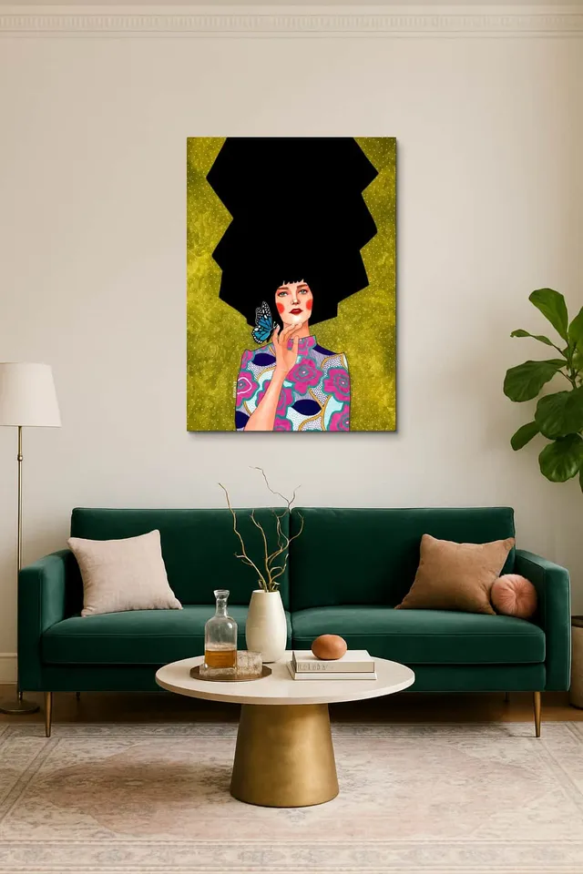 Living Room Salon Decor Emerald Velvet Sofa