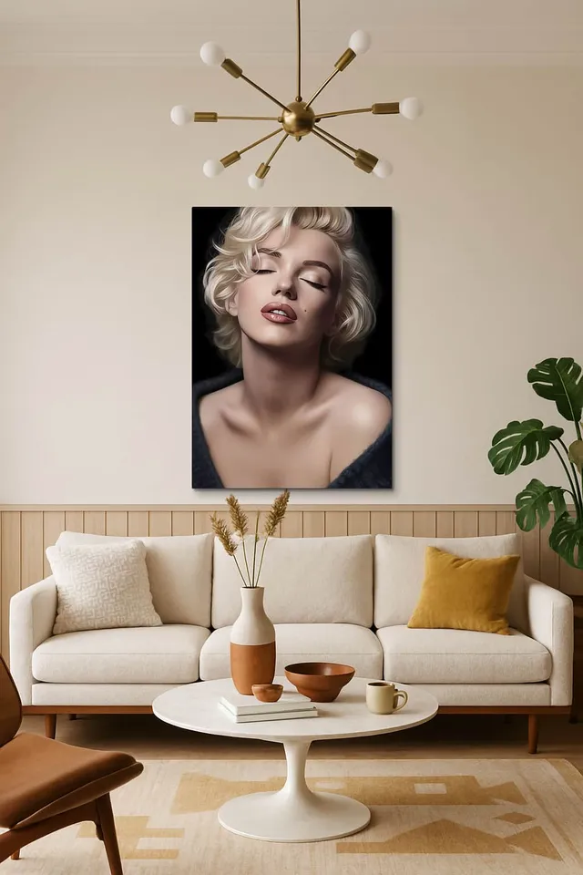 Living Room Salon Decor Mid Century Walnut Sputnik