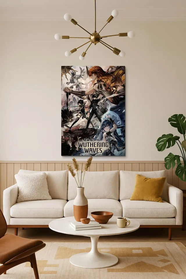 Living Room Salon Decor Mid Century Walnut Sputnik