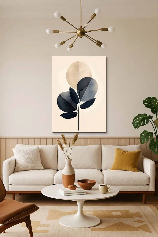 Living Room Salon Decor Mid Century Walnut Sputnik