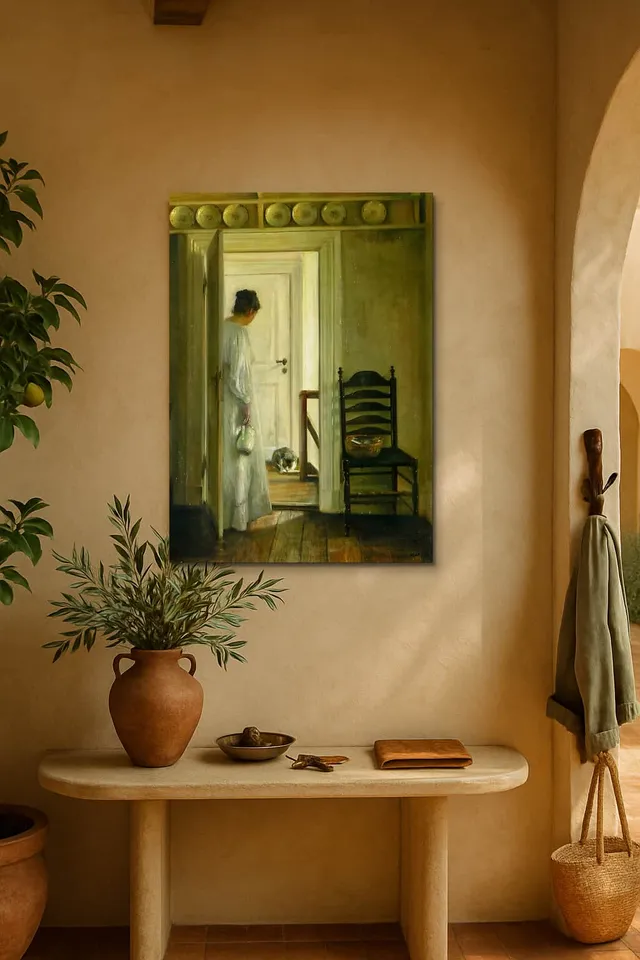 Living Room Entrance Mediterranean Arch