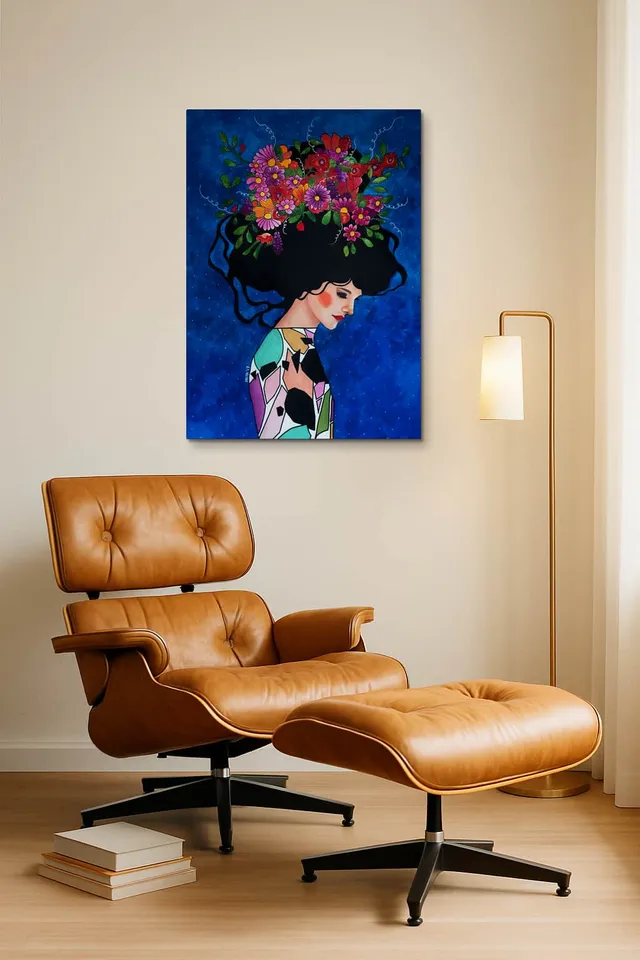 Living Room Okuma Caramel Eames Lounge