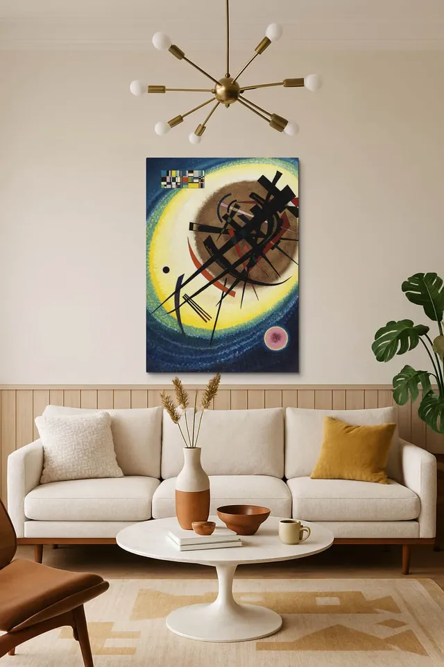 Living Room Salon Decor Mid Century Walnut Sputnik