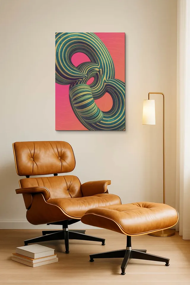 Living Room Okuma Caramel Eames Lounge