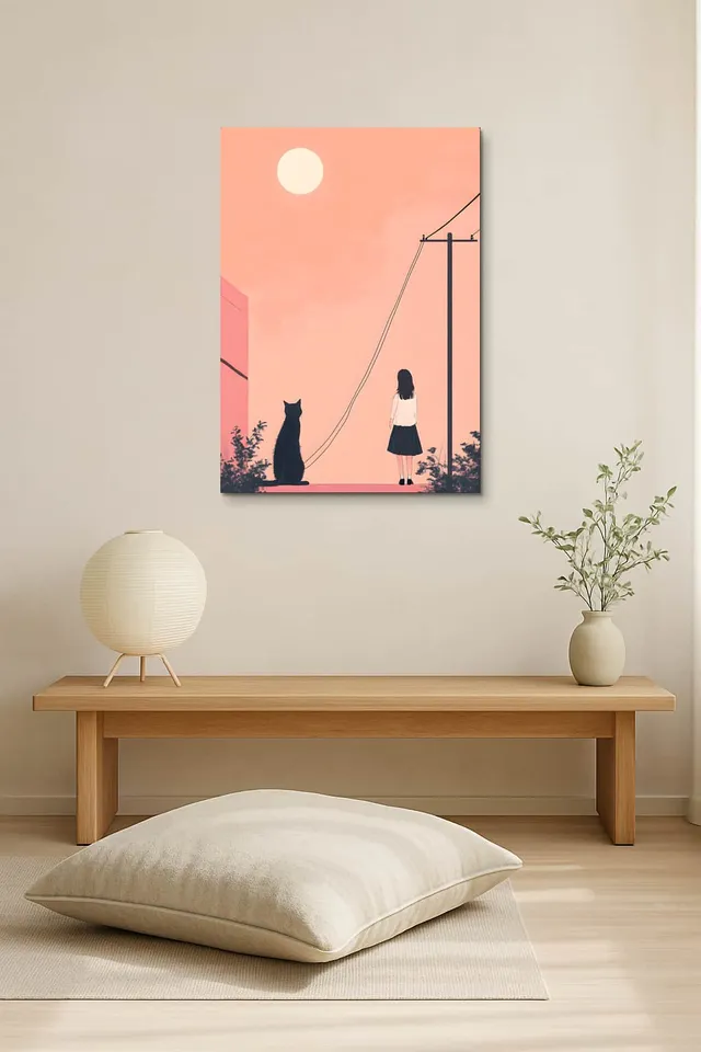 Living Room Salon Japandi Bright Corner