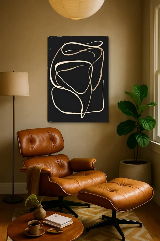 Living Room Calisma Midcentury Eames Corner