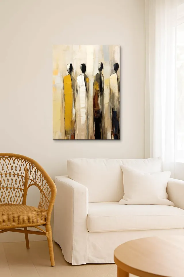 Living Room Salon Coastal Rattan Airy