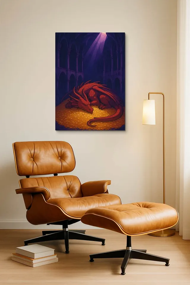 Living Room Okuma Caramel Eames Lounge